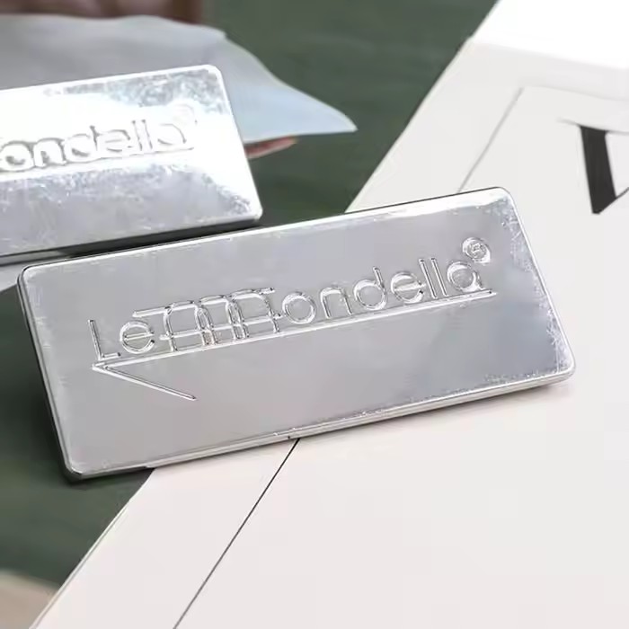 Custom stamped stainless steel tags for industrial labeling