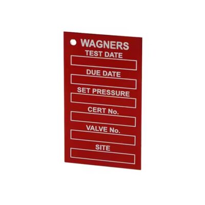 High-quality printed metal tag with pre-drilled holes