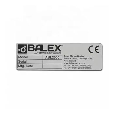 Custom stainless steel equipment asset tag with laser engraving