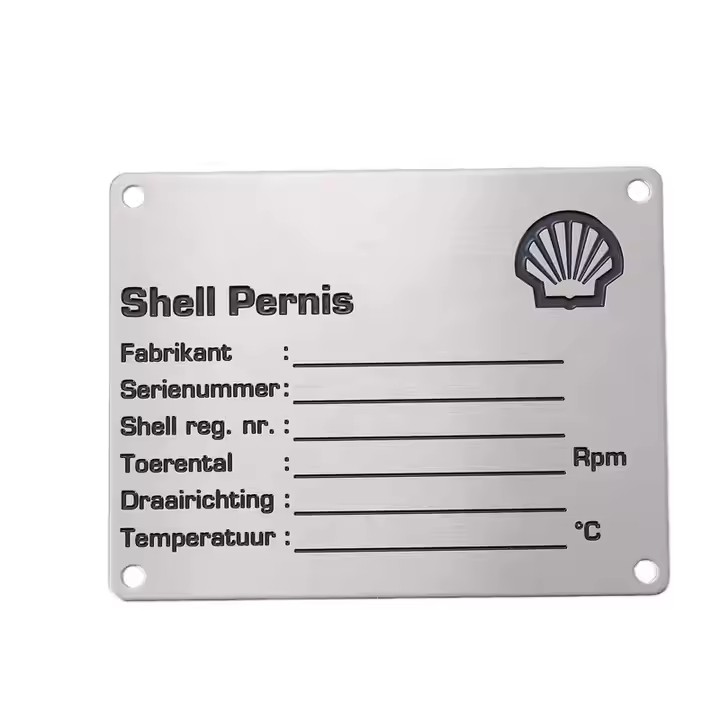 Custom stainless steel equipment asset tag with laser engraving