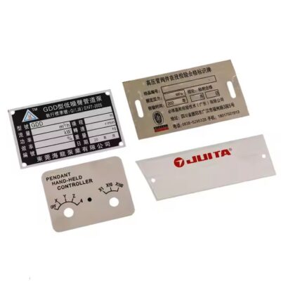 Custom stainless steel equipment asset tag with laser engraving