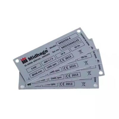 Stainless steel metal asset tag for equipment