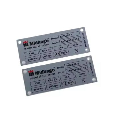 Stainless steel metal asset tag for equipment