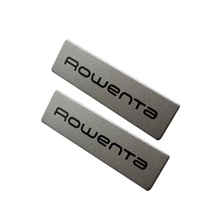 Custom laser engraved aluminum label for engine and electronics