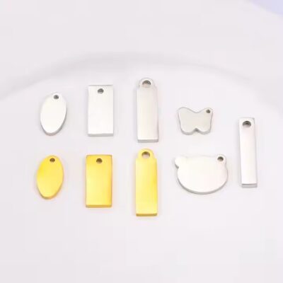 Custom Blank Metal Tags for DIY Jewelry Logo Components