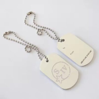 Blank Custom Metal Military Dog Tag for ID