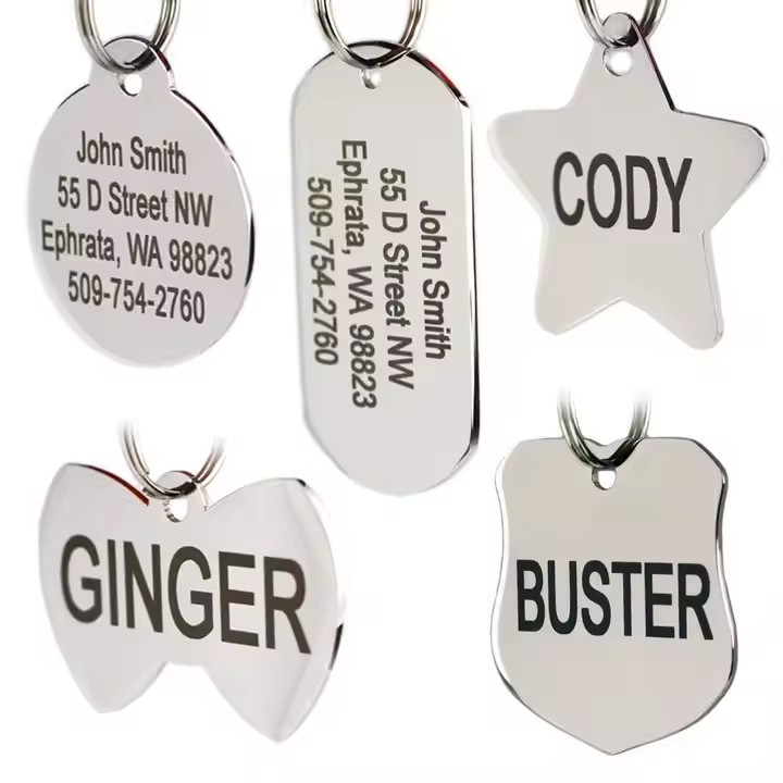 Custom Stainless Steel Metal Pet ID Tag