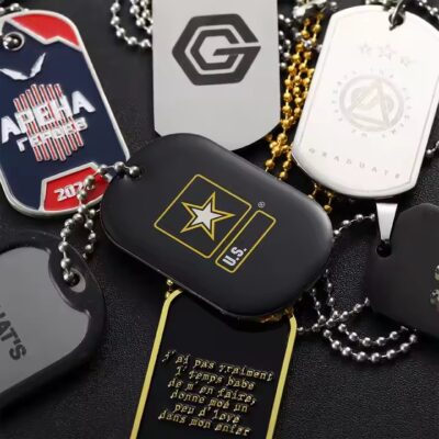Personalized Custom Metal Military Dog Tag with Logo