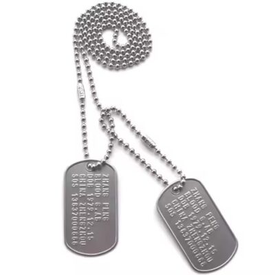 Custom Etched Pendant Metal Tags with Logo for Jewelry and Accessories