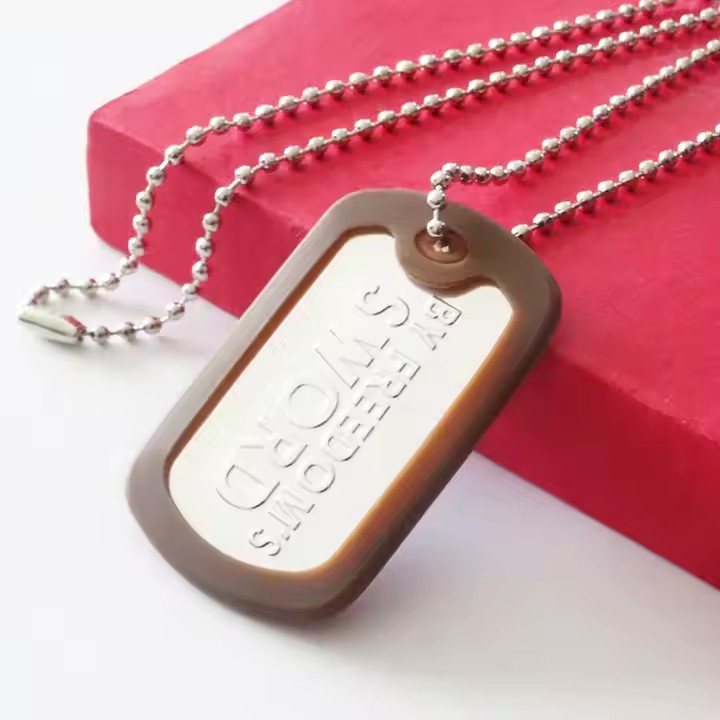 Zinc Alloy Custom Metal Military Dog Tag