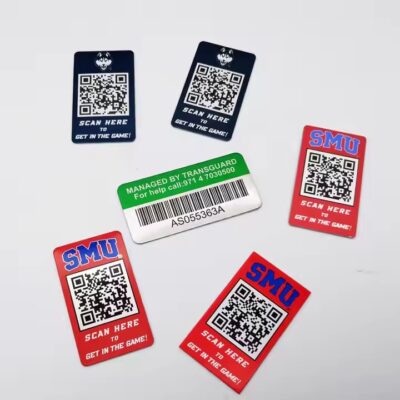 Custom printed metal barcode and QR code label