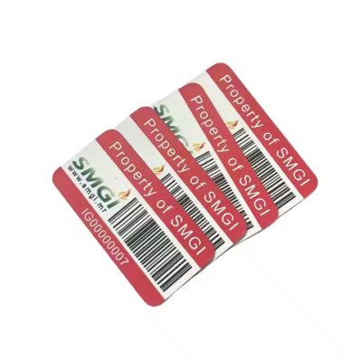 Custom UV printed serial number metal asset tag for equipment