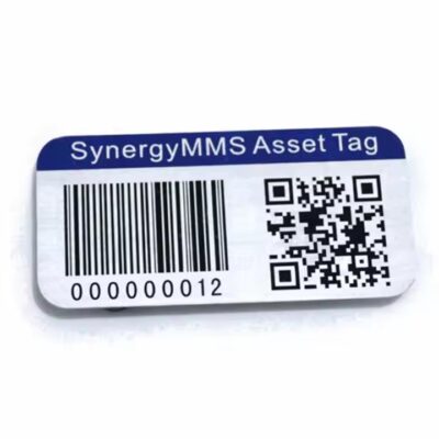 Custom UV printed serial number metal asset tag for equipment