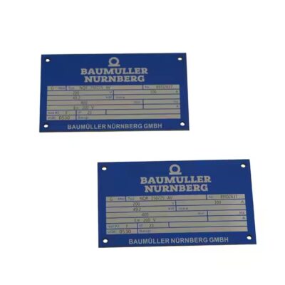 Custom stainless steel metal asset tag for industrial equipment