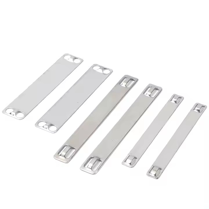 Stainless steel self-locking cable tags and wire markers