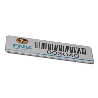 Custom Laser Engraved Barcode Metal Tag for Asset Tracking