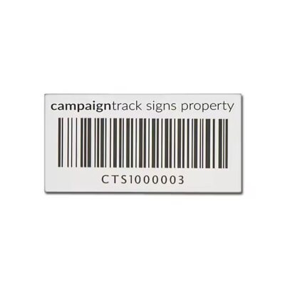 Custom Laser Engraved Barcode Metal Tag for Asset Tracking