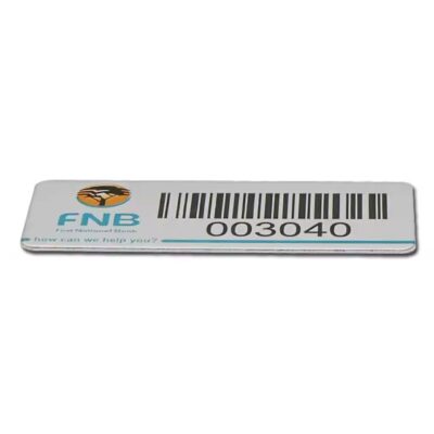 Custom Laser Engraved Barcode Metal Tag for Asset Tracking