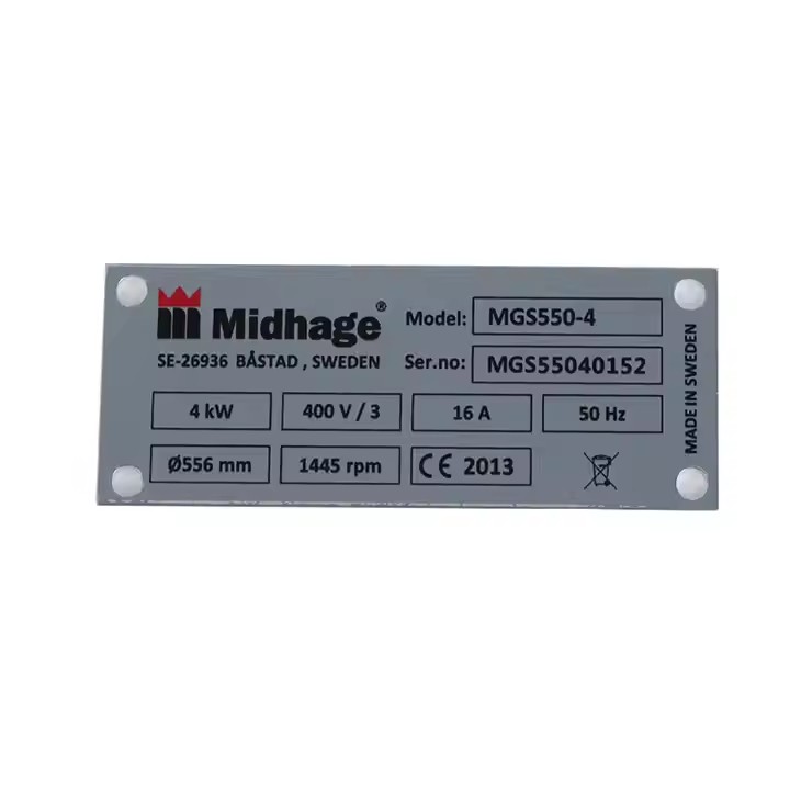 Custom adhesive metal equipment asset tag