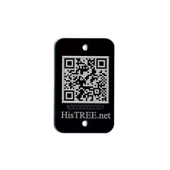 Custom Anodized QR Code Tree Tags for Outdoor Plant Identification