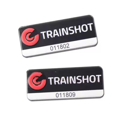 Custom Embossed Metal Label with Adhesive for Branding