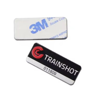 Custom Embossed Metal Label with Adhesive for Branding