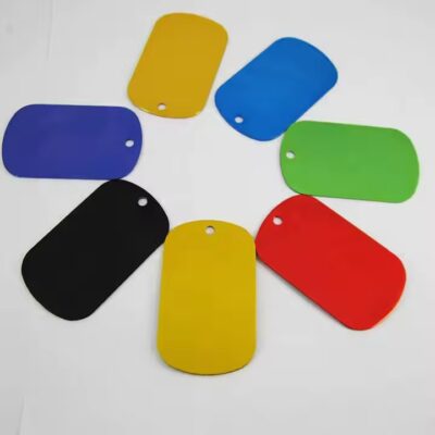 Colorful Anodized Aluminum Dog Tags with Engraving