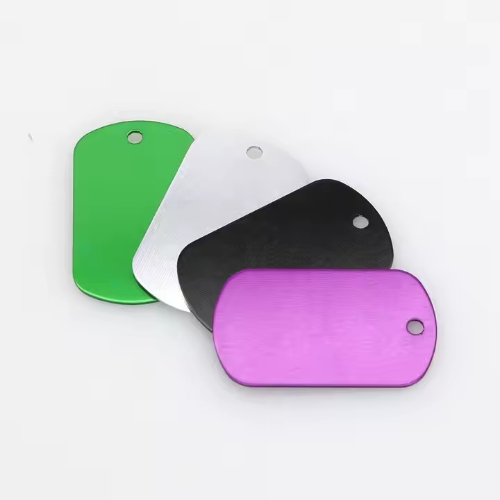 Colorful Anodized Aluminum Dog Tags with Engraving