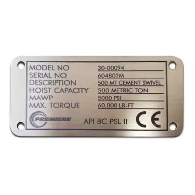Custom self-adhesive laser engraved label for durable equipment marking