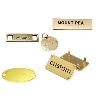 Custom Metal Letter Tags for Clothing and Garment Branding