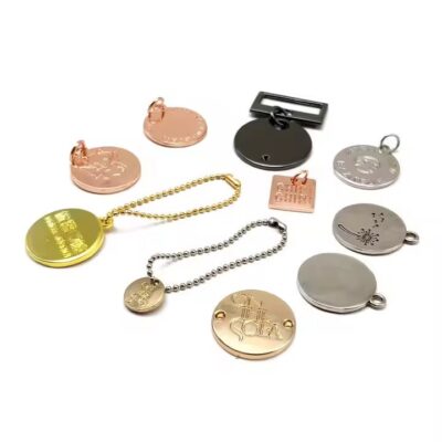 Custom Metal Letter Tags for Clothing and Garment Branding