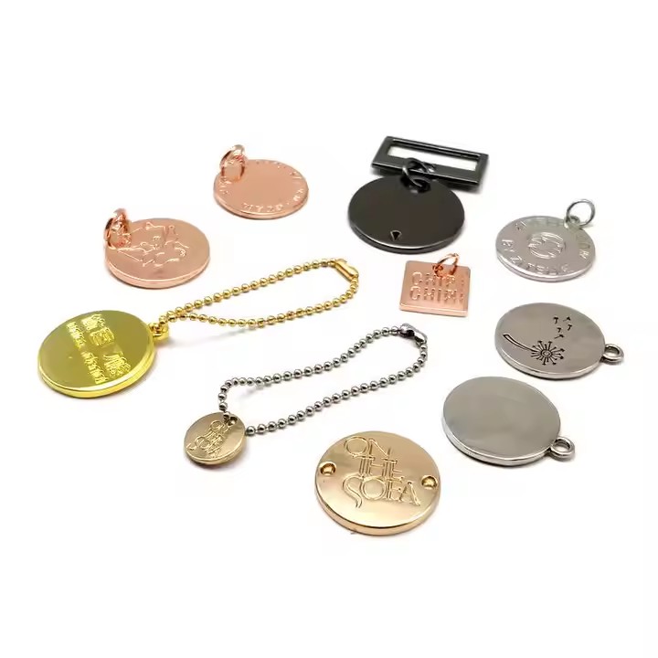 Custom Metal Letter Tags for Clothing and Garment Branding