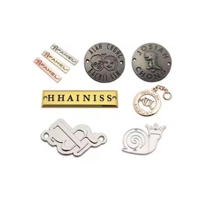 Custom Metal Letter Tags for Clothing and Garment Branding
