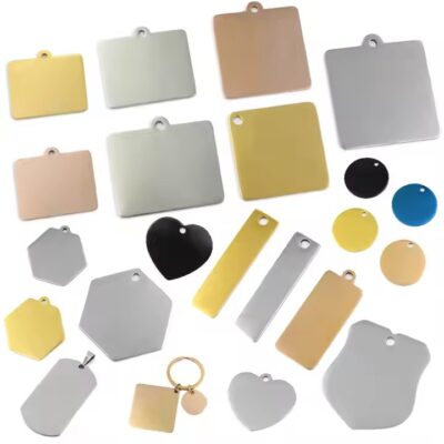 Custom Blank Anodized Aluminum Dog Tags for Engraving
