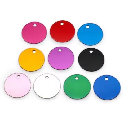Custom Blank Round Anodized Aluminum ID Tags for Engraving
