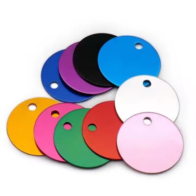 Custom Blank Round Anodized Aluminum ID Tags for Engraving