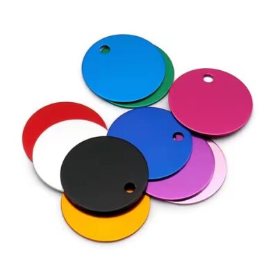 Custom Blank Round Anodized Aluminum ID Tags for Engraving