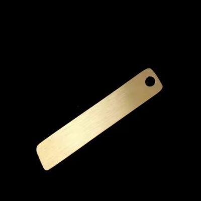 Custom brass and copper keychain logo tag