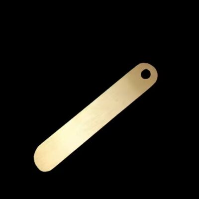Custom brass and copper keychain logo tag