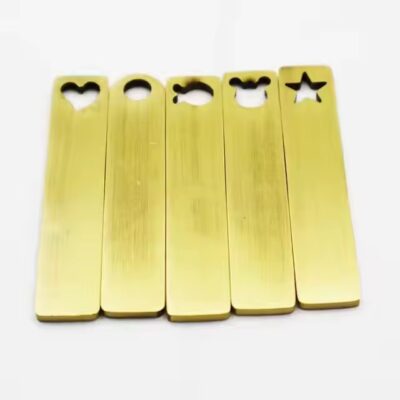 Custom brass and copper phone number tag