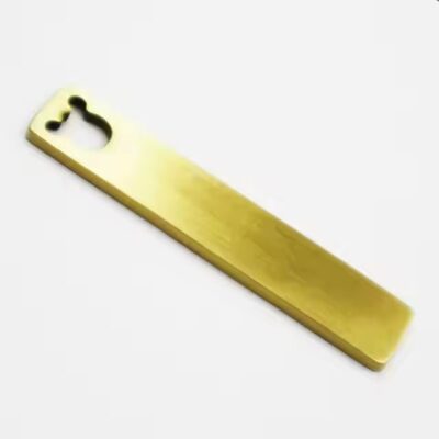 Custom brass and copper phone number tag