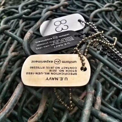 Custom Embossed Metal Tags for Men with Hole or Chain
