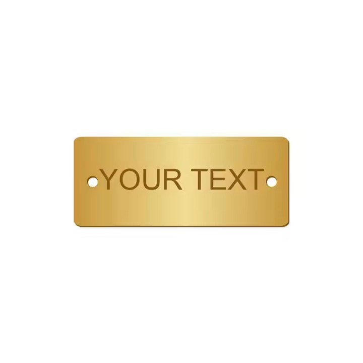 Custom wholesale laser engraved metal tag with personalized text