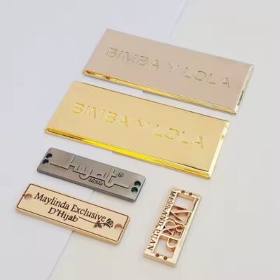 Custom Shaped Metal Tags for Private Clothing Labels