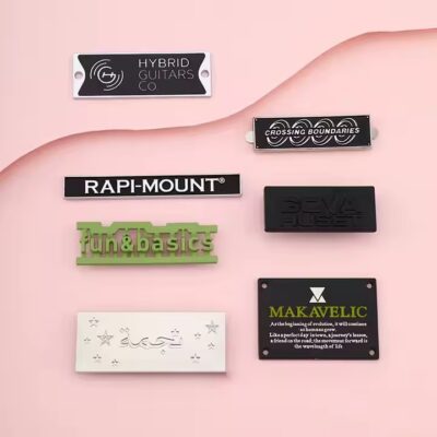 Custom Shaped Metal Tags for Private Clothing Labels