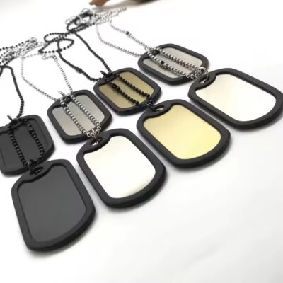 Custom Engraving Metal ID Tags with Hole or Chain