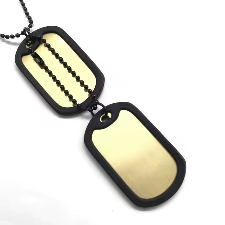 Custom Engraving Metal ID Tags with Hole or Chain