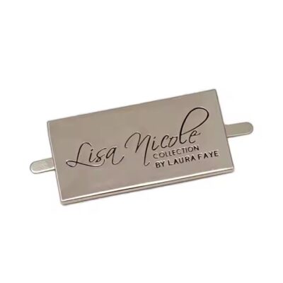 Custom Rectangular Metal Brand Tag for Clothing and Accessories