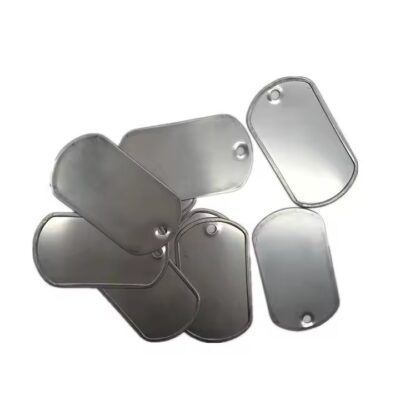 Shiny Stainless Steel Metal Tags with Hole or Chain
