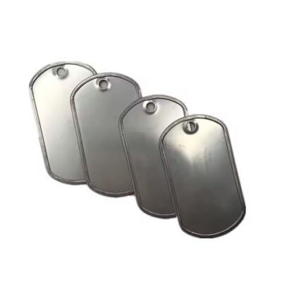 Shiny Stainless Steel Metal Tags with Hole or Chain
